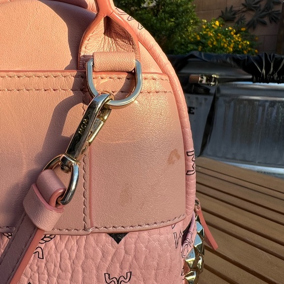 pink MCM mini backpack - Picture 5 of 7